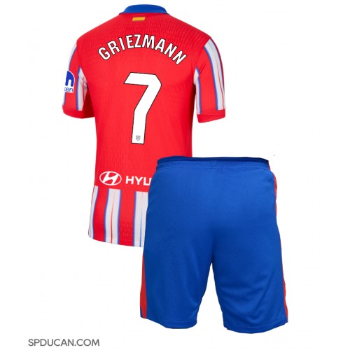 Dječji Nogometni Dres Atletico Madrid Antoine Griezmann #7 Domaci 2024-25 Kratak Rukav (+ Kratke hlače)